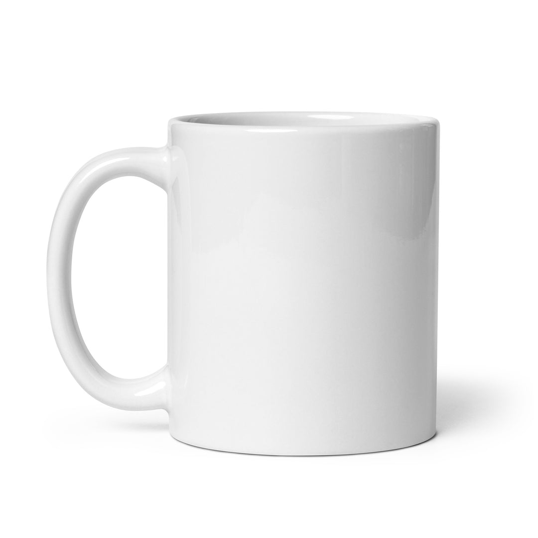 White glossy mug