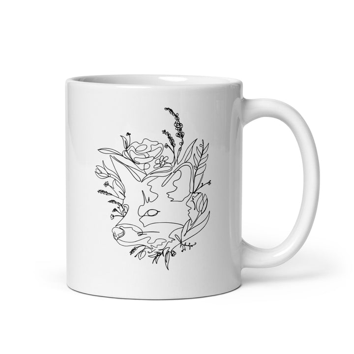 White glossy mug