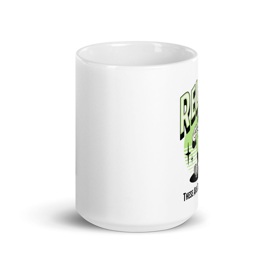 White glossy mug