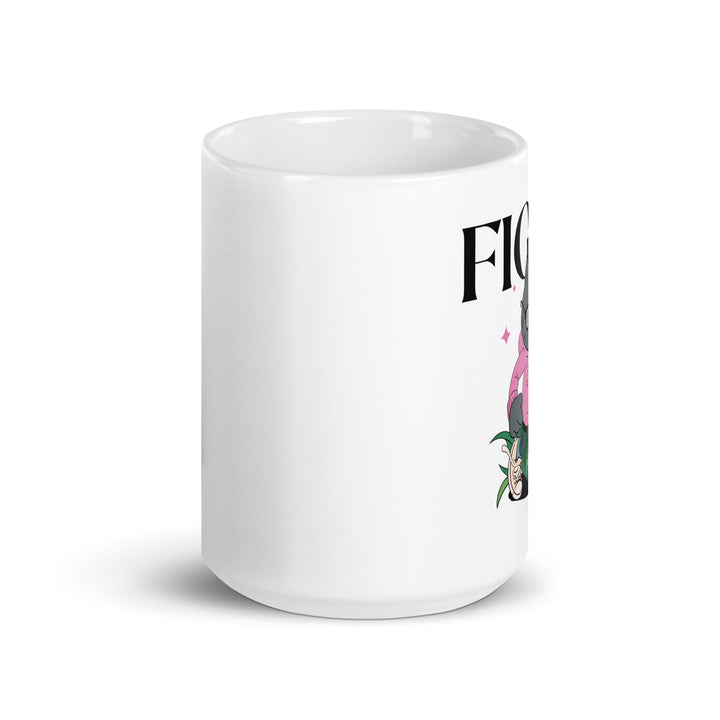 White glossy mug