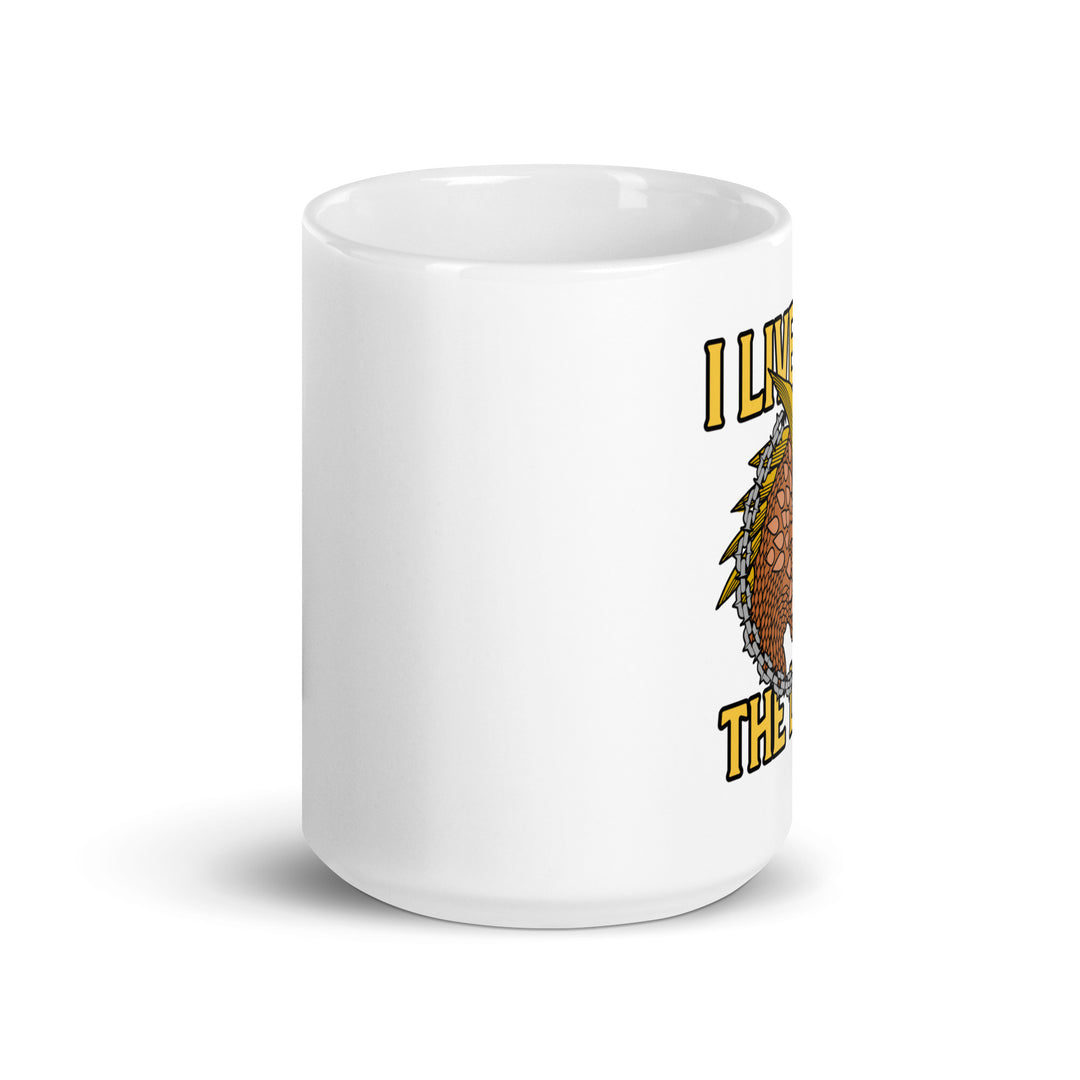 White glossy mug