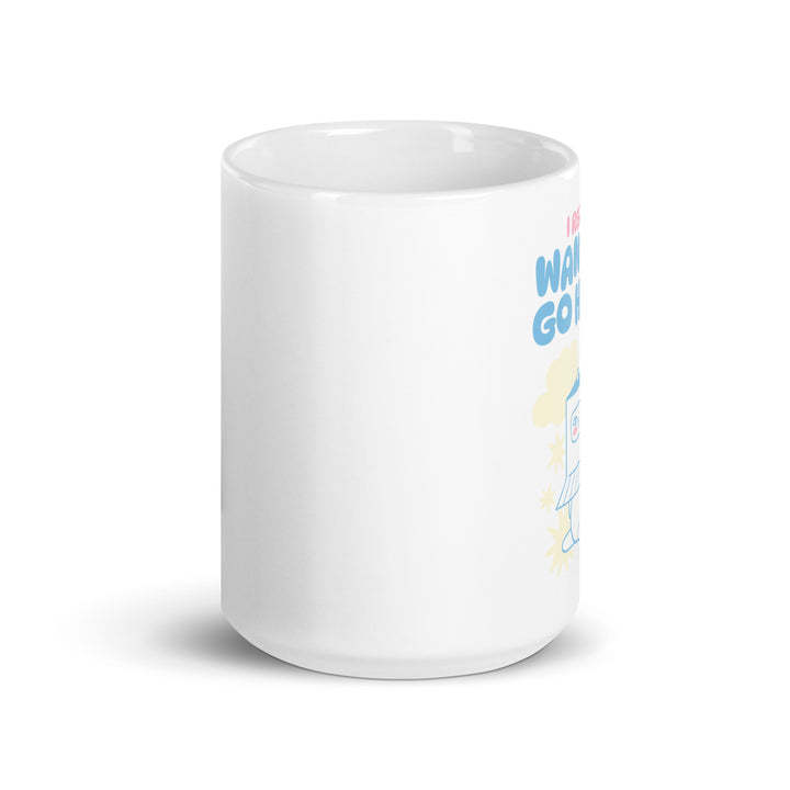 White glossy mug