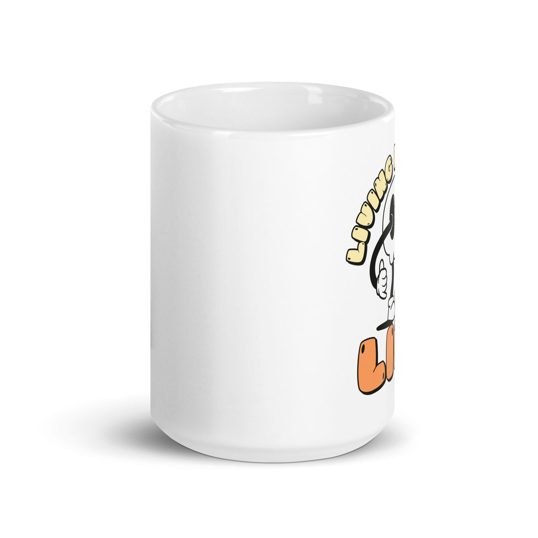 White glossy mug