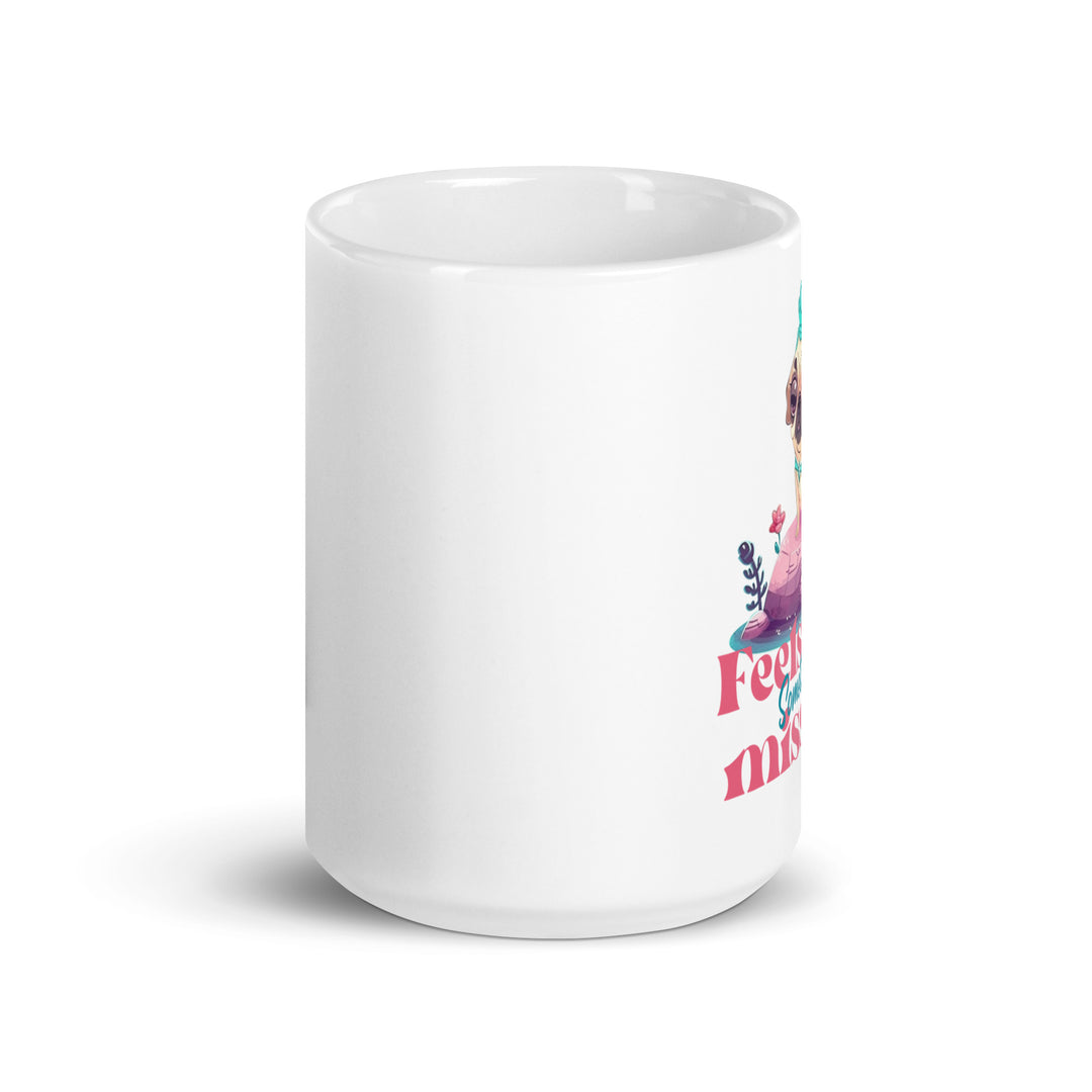 White glossy mug