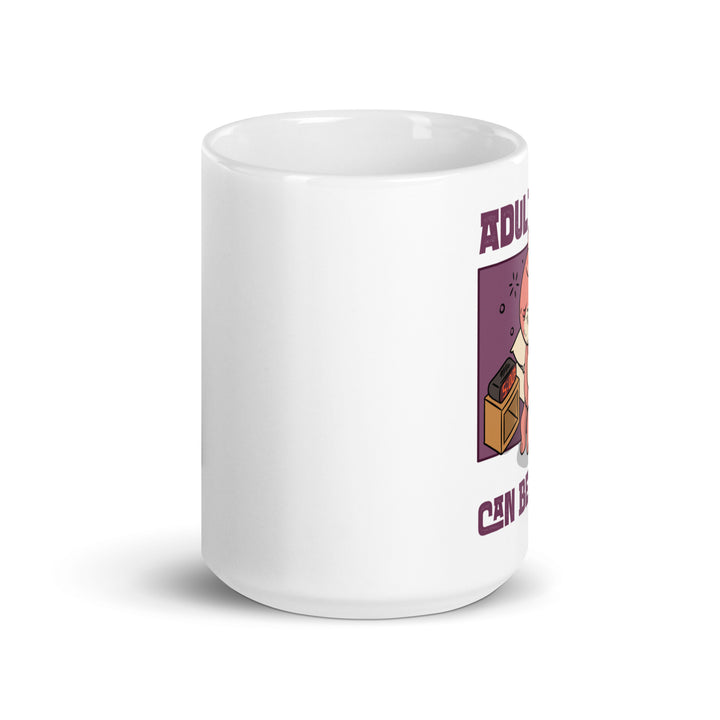 White glossy mug