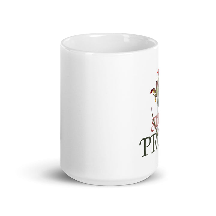 White glossy mug