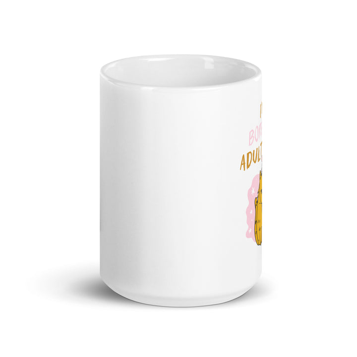 White glossy mug