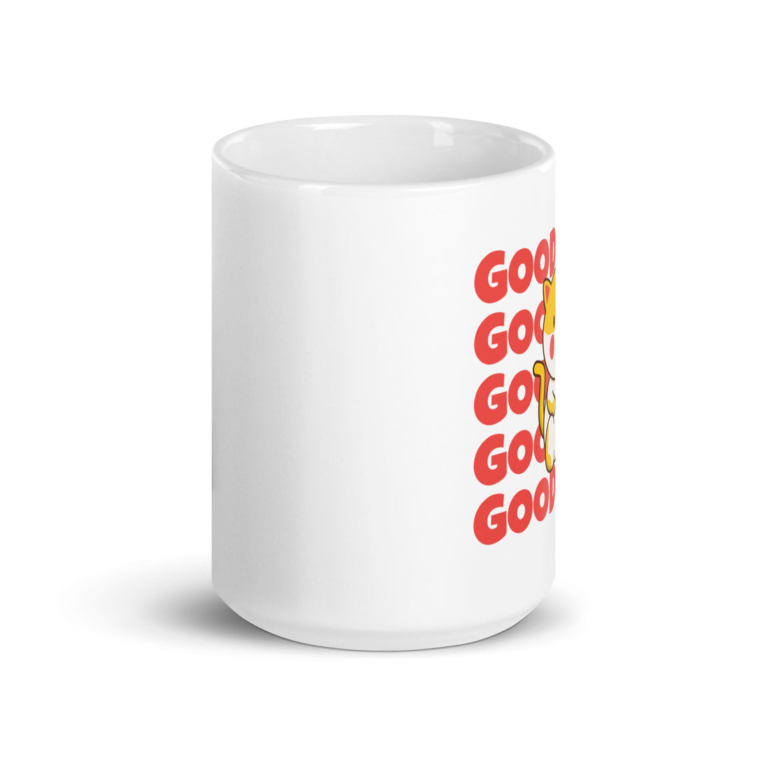 White glossy mug