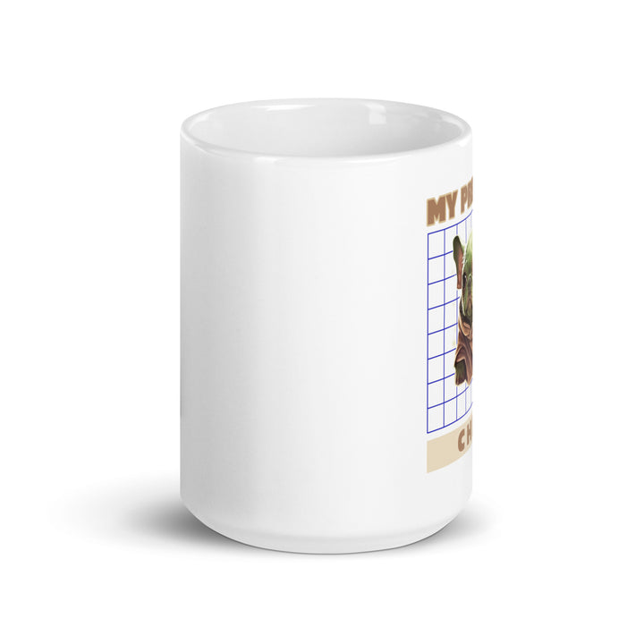 White glossy mug