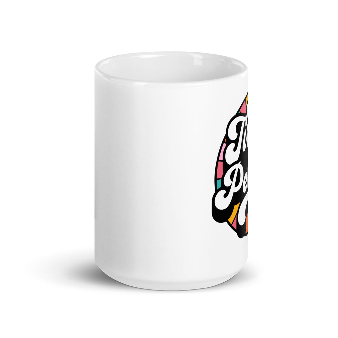 White glossy mug