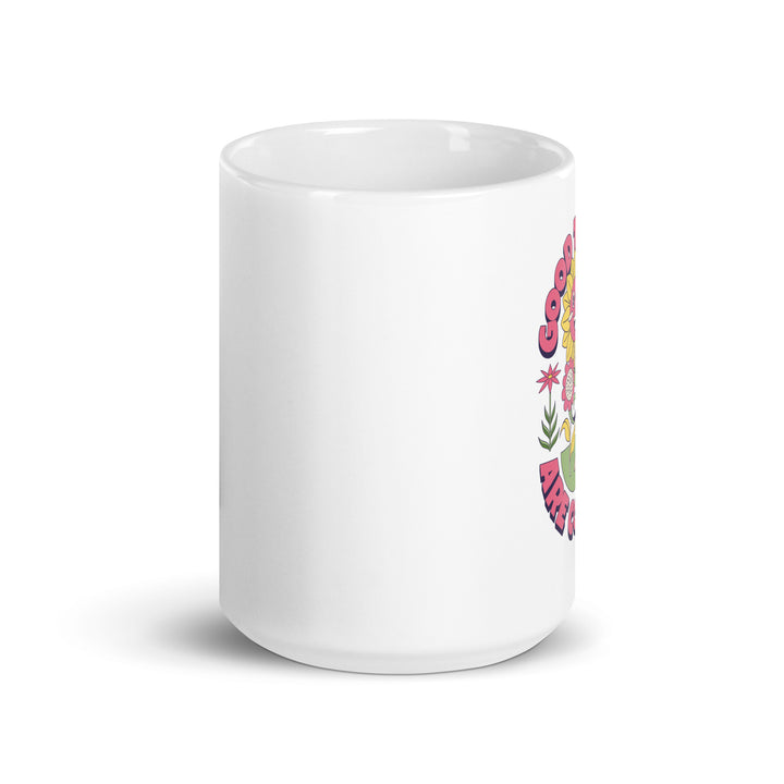 White glossy mug