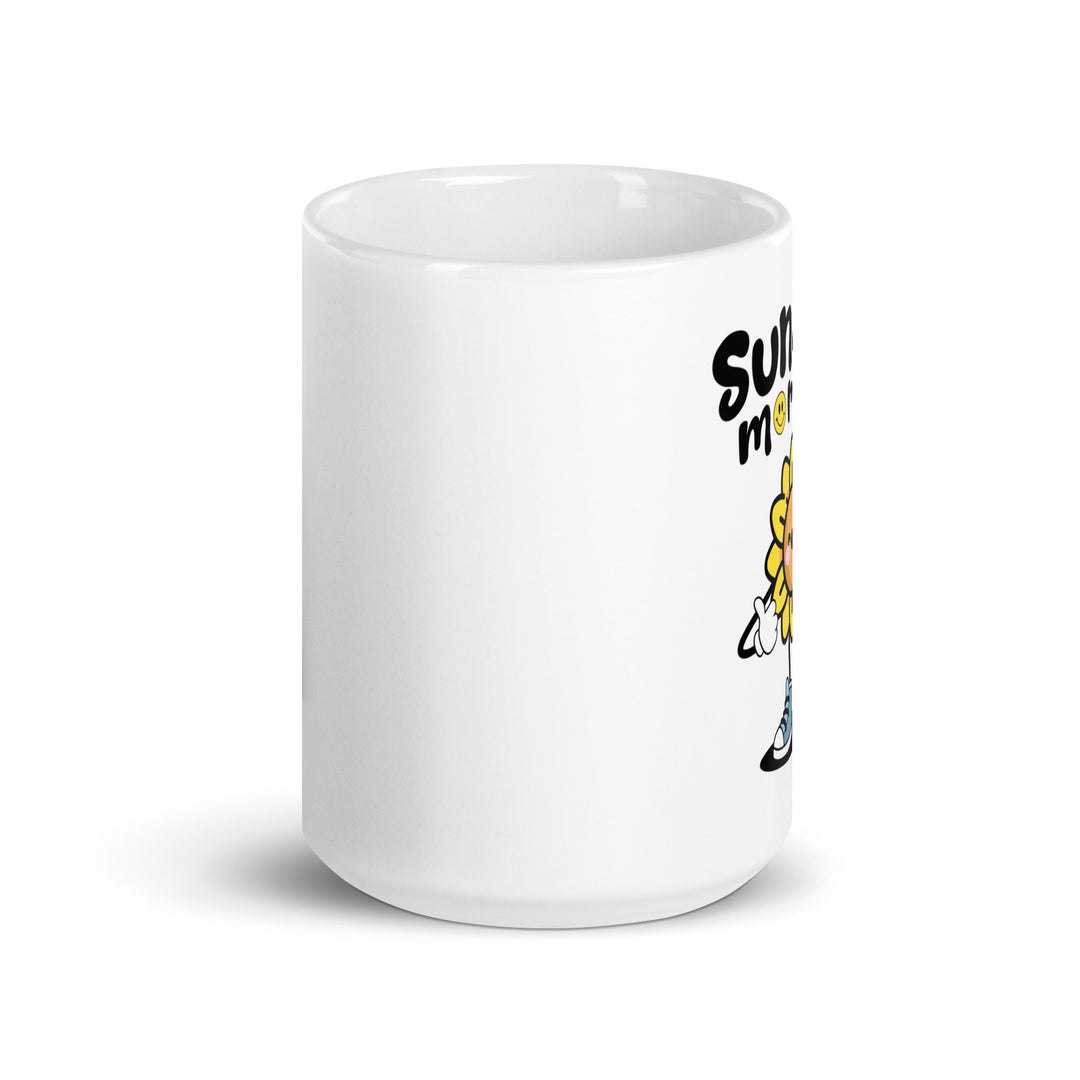 White glossy mug