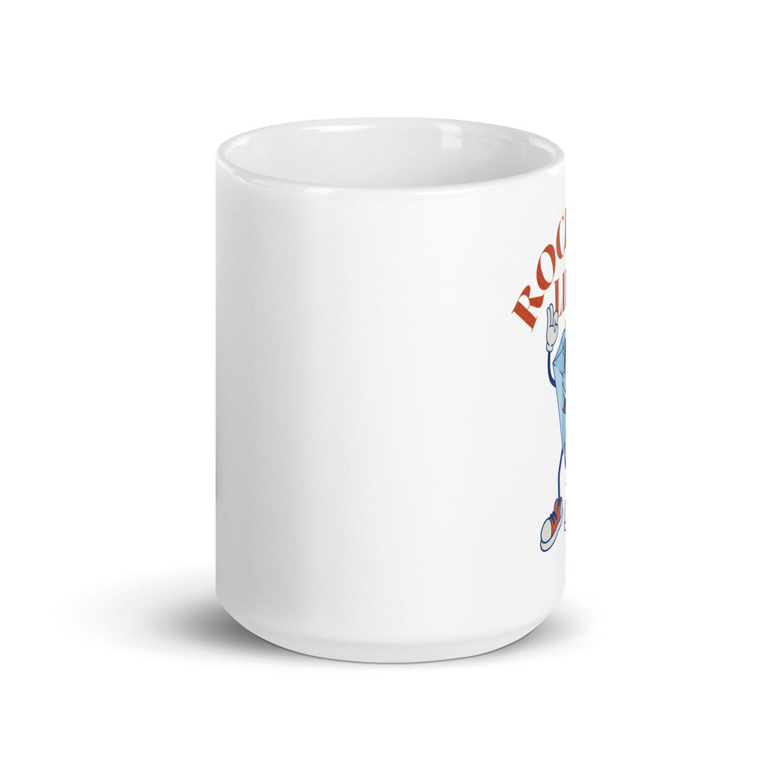 White glossy mug