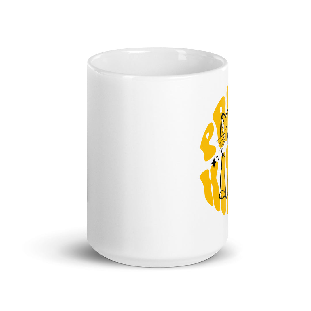 White glossy mug