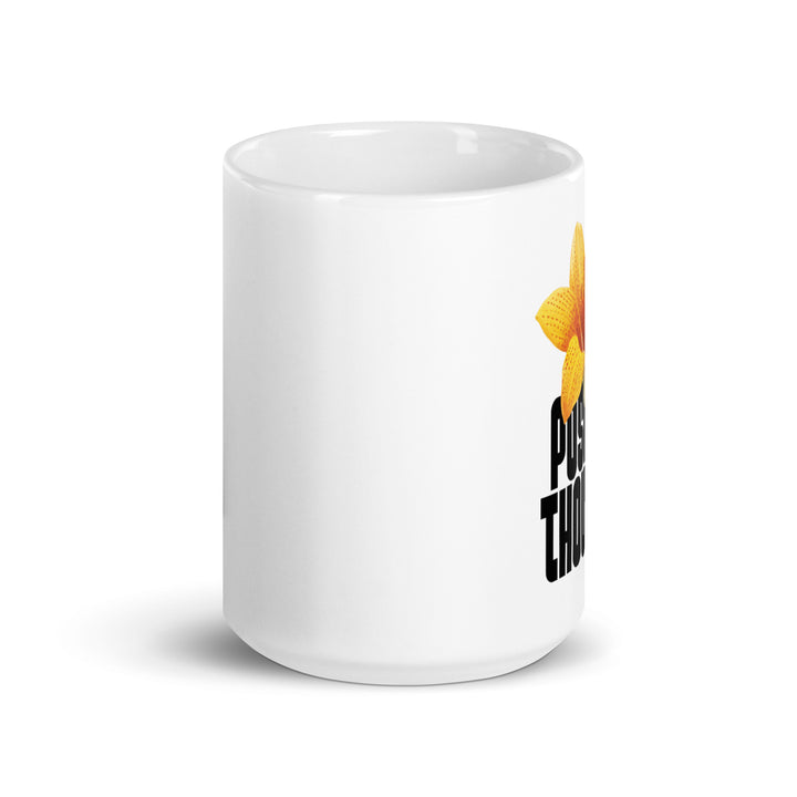 White glossy mug