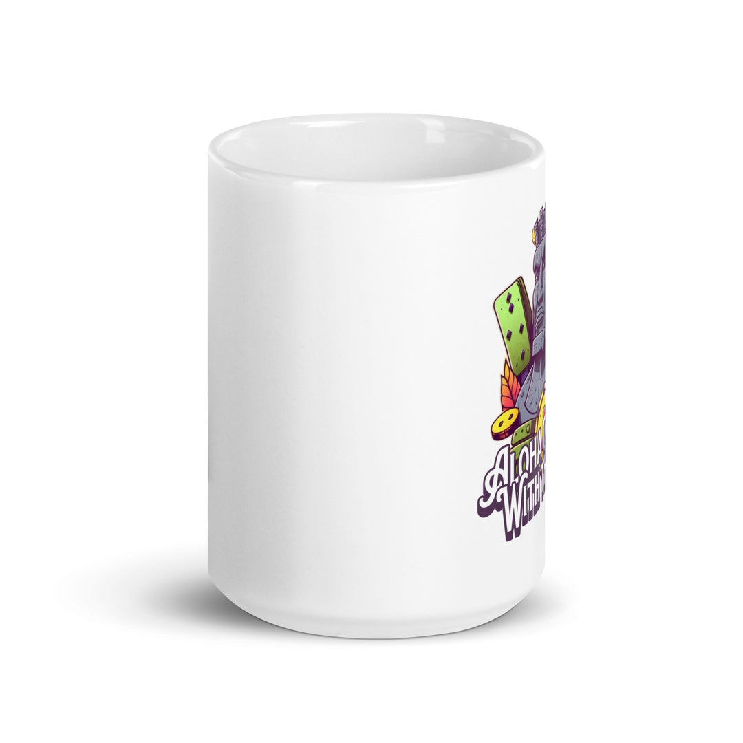 White glossy mug