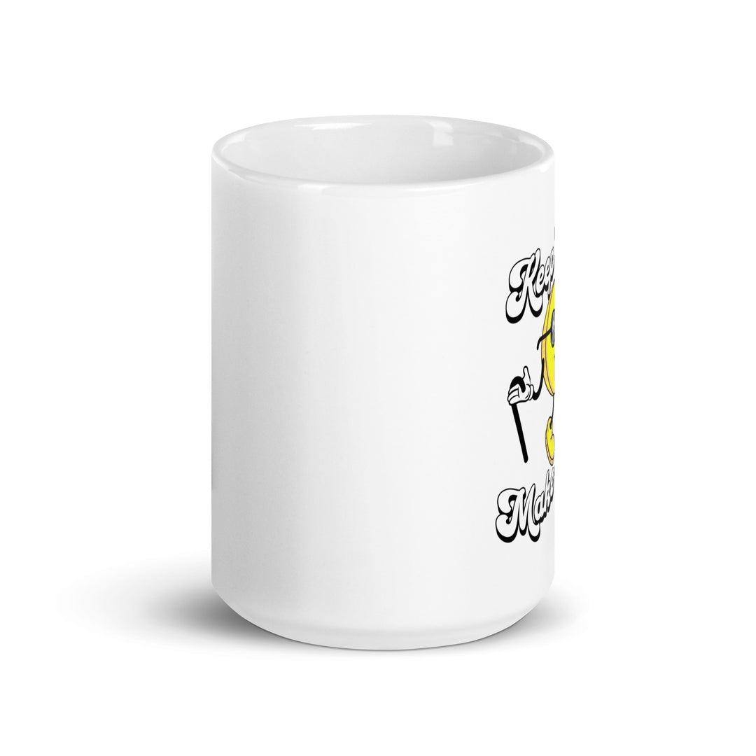 White glossy mug