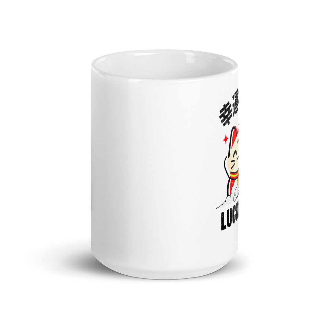 White glossy mug