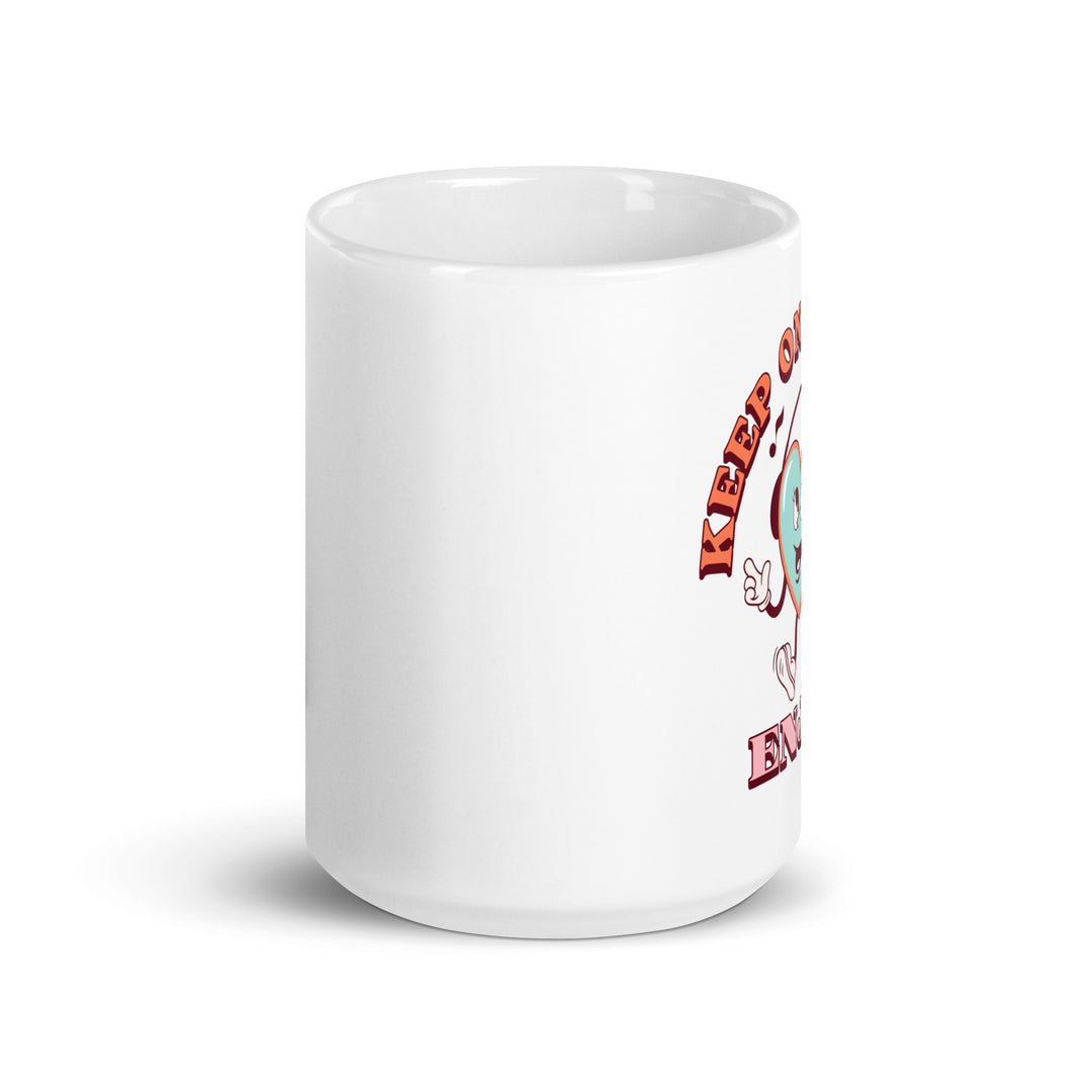 White glossy mug