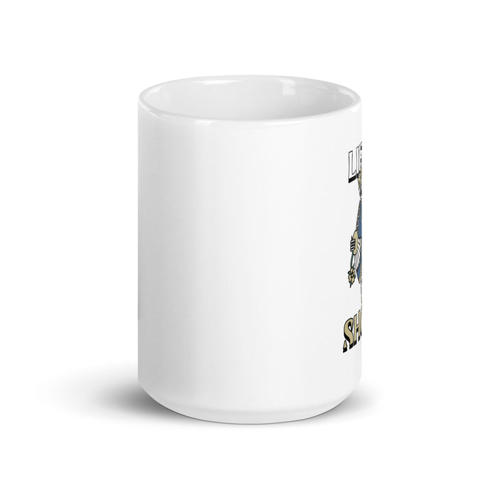 White glossy mug