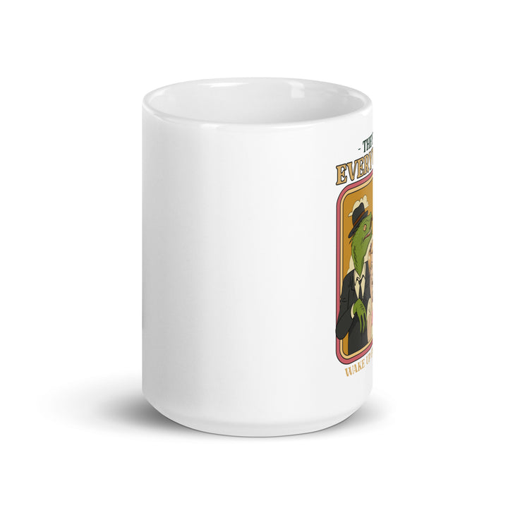 White glossy mug