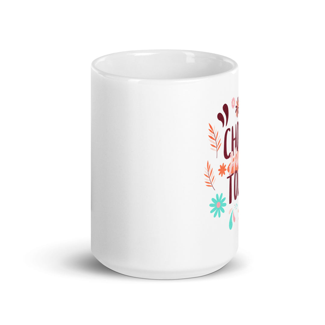 White glossy mug