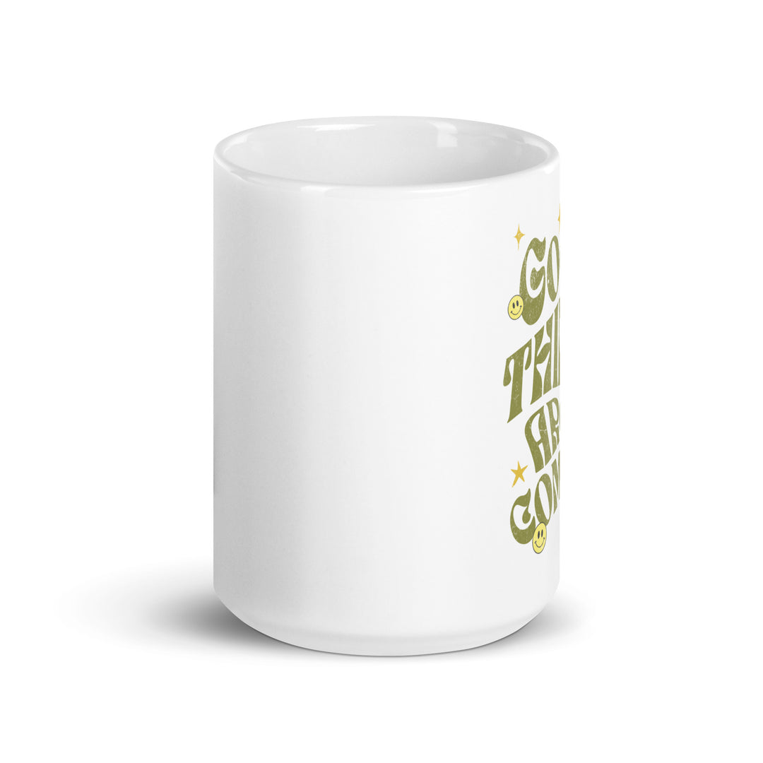 White glossy mug