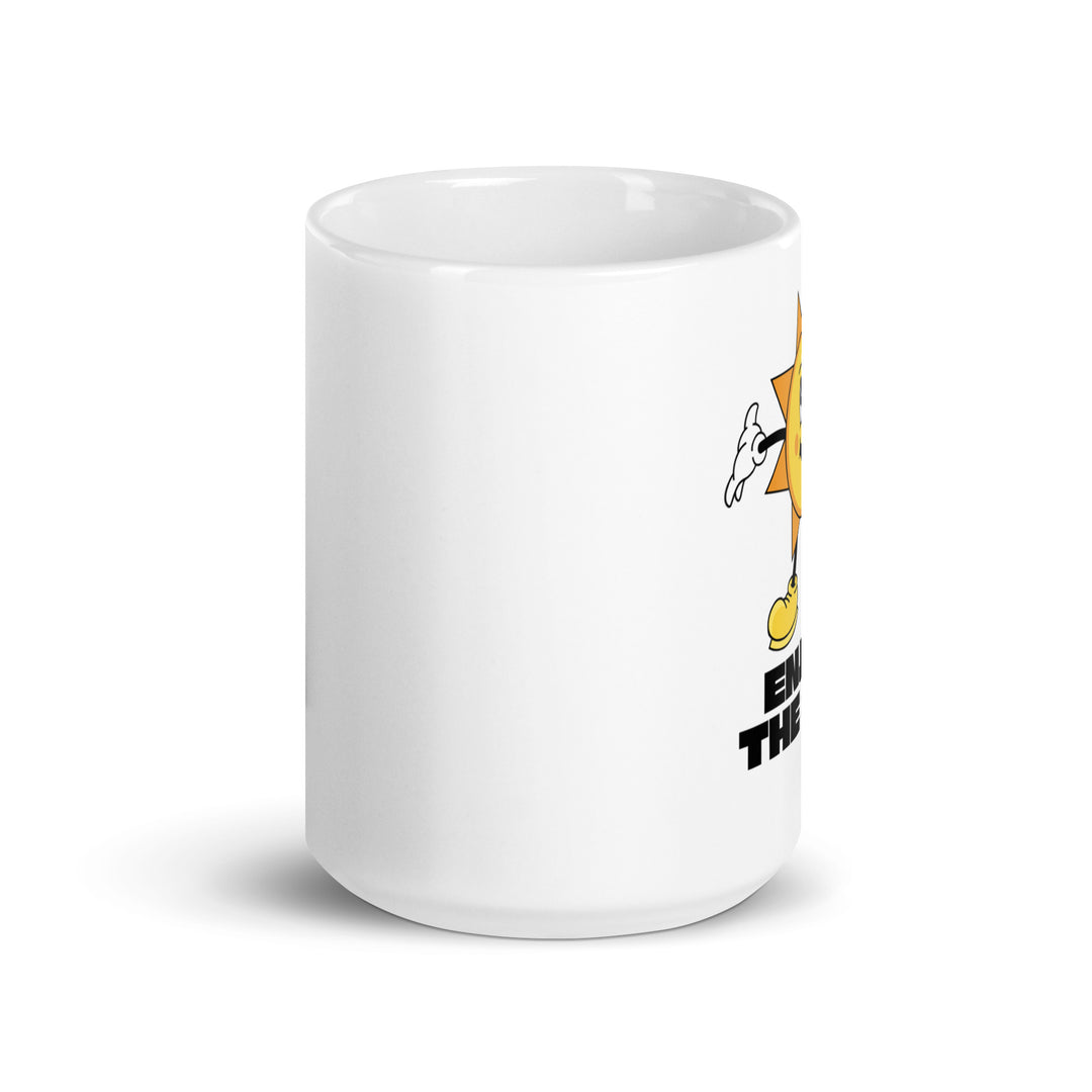 White glossy mug