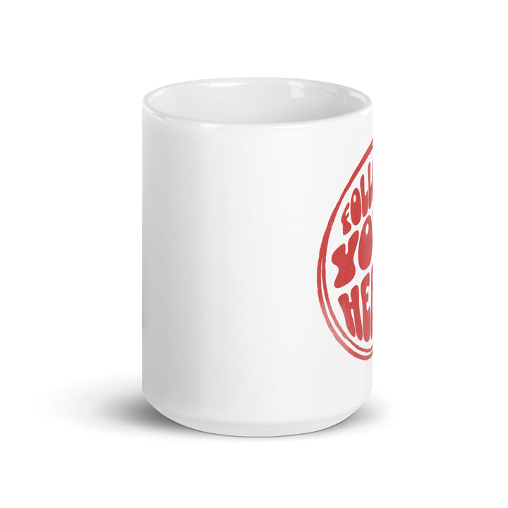 White glossy mug