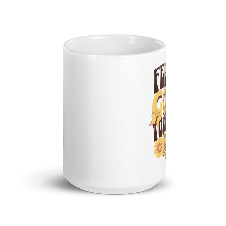 White glossy mug