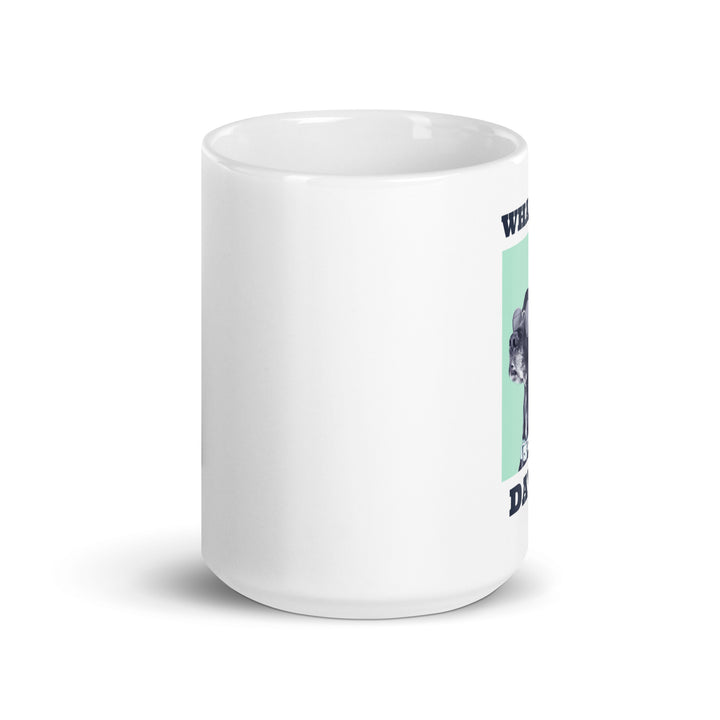 White glossy mug