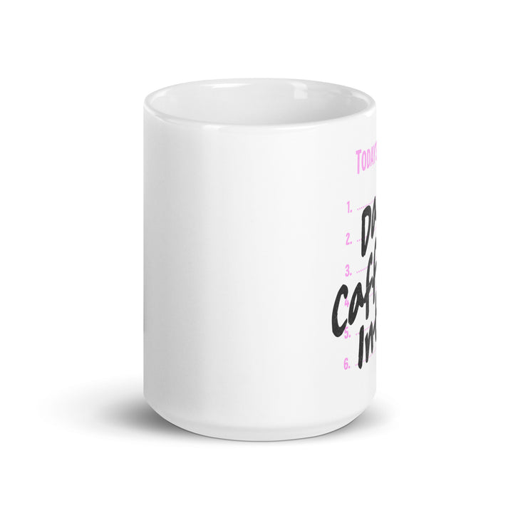 White glossy mug