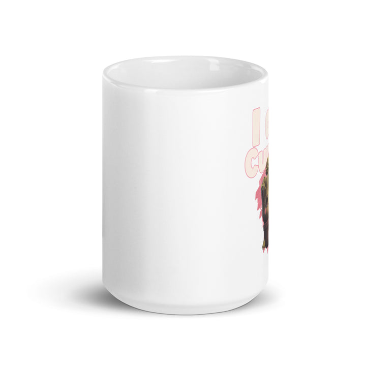 White glossy mug