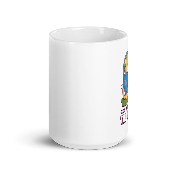 White glossy mug