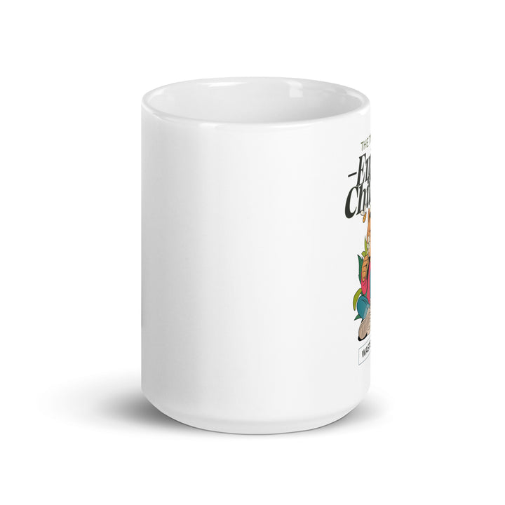 White glossy mug