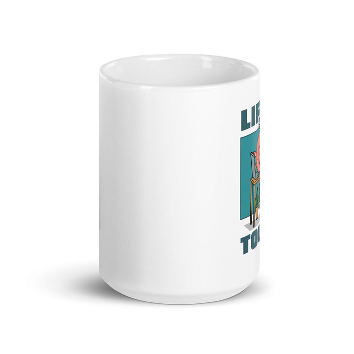 White glossy mug