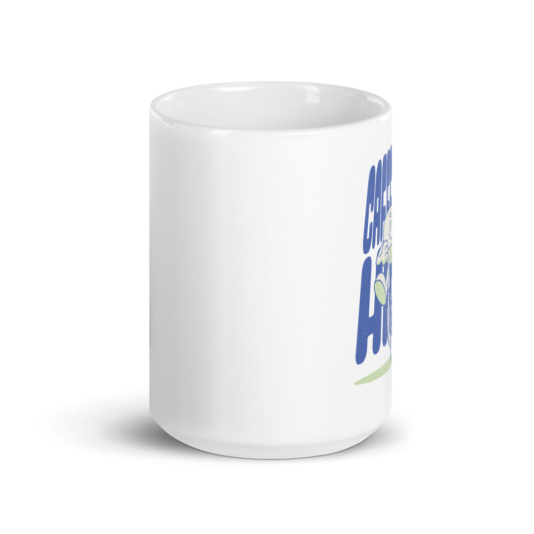 White glossy mug