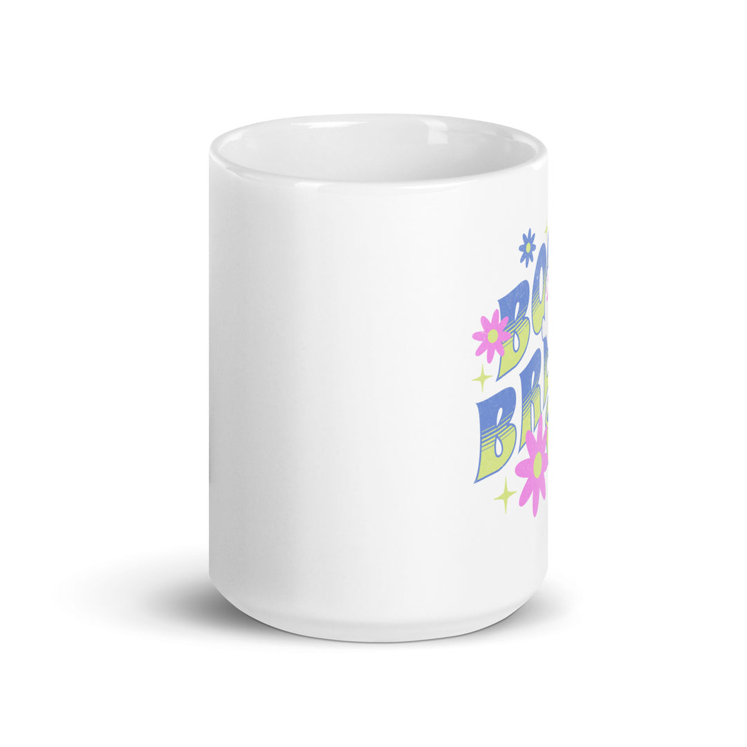 White glossy mug