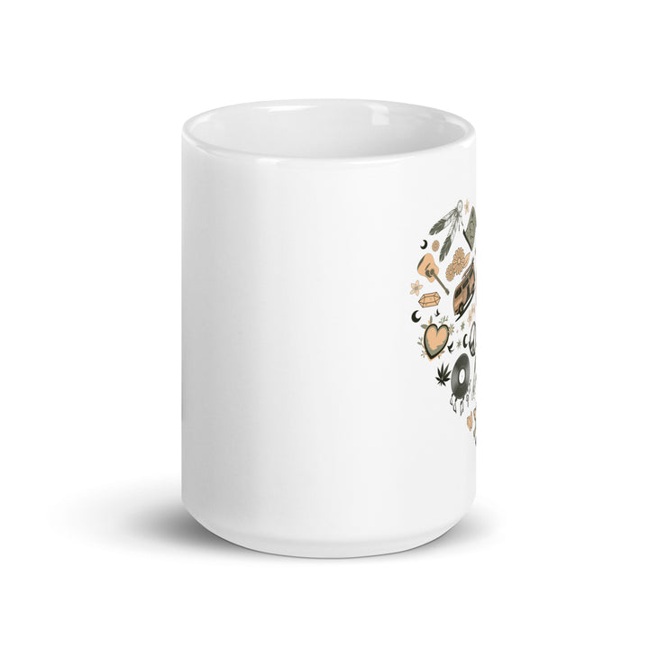 White glossy mug