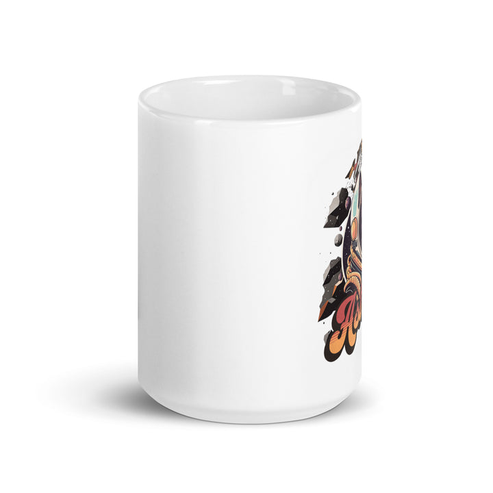 White glossy mug