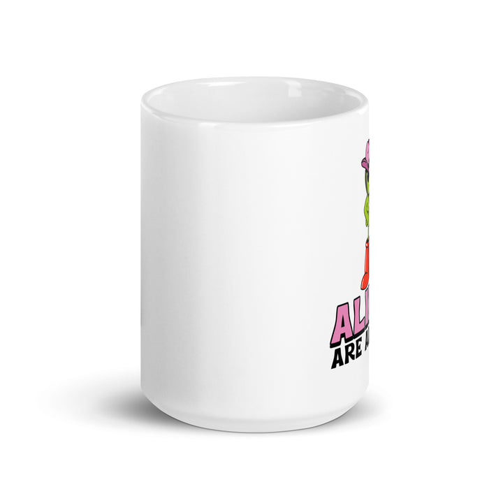 White glossy mug