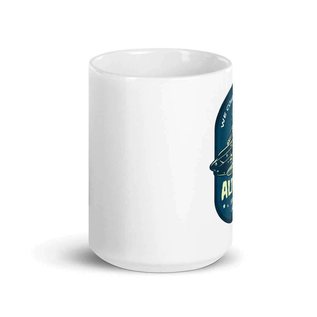 White glossy mug