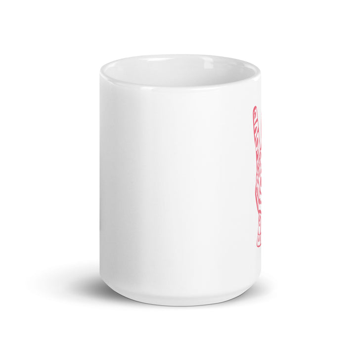 White glossy mug