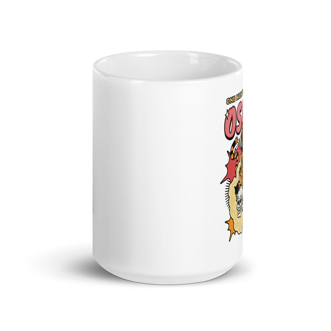 White glossy mug