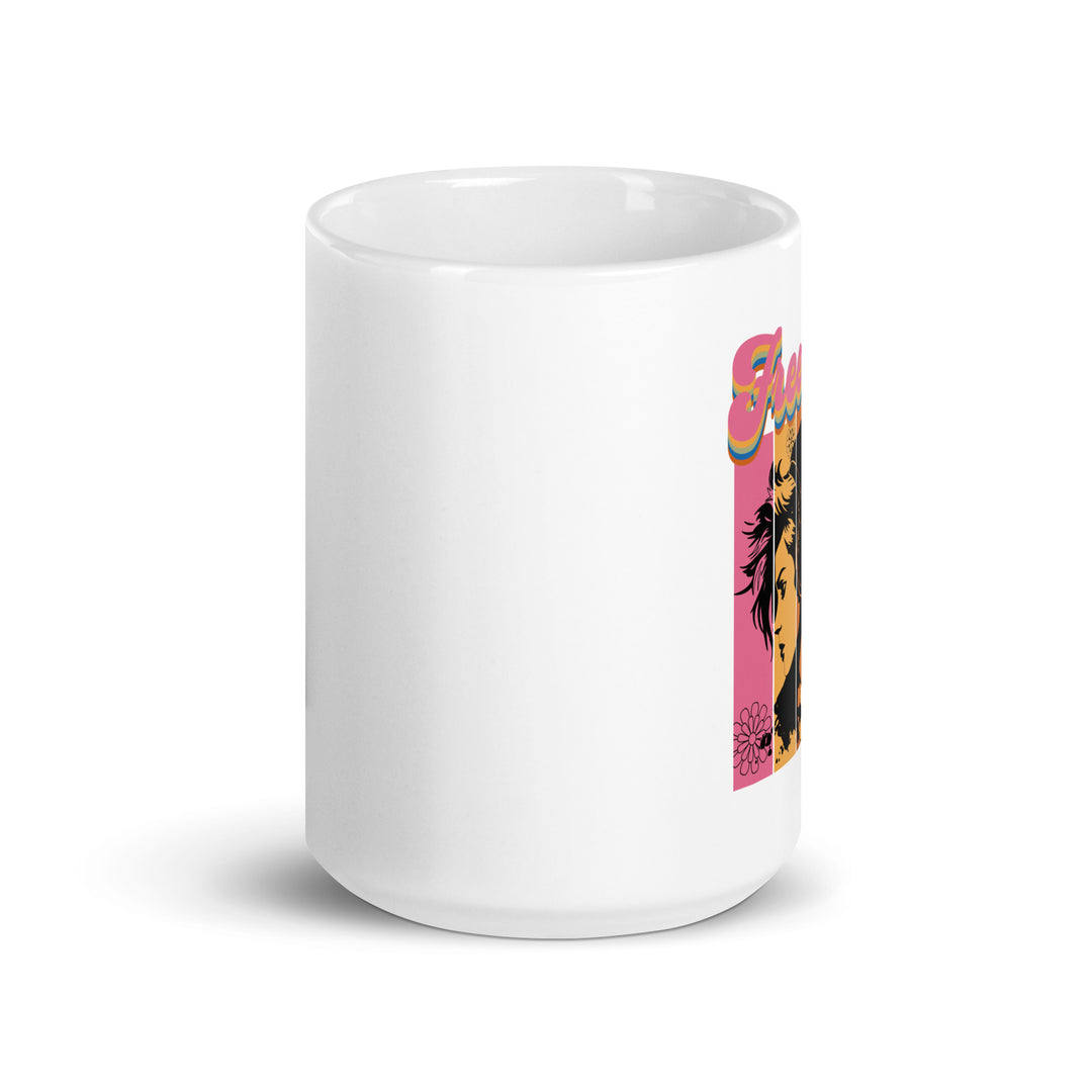 White glossy mug