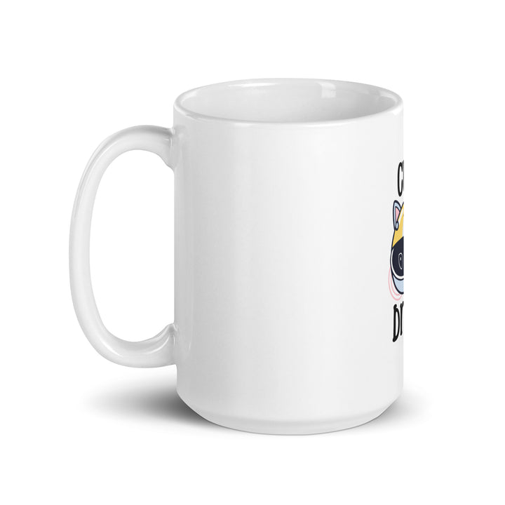 White glossy mug