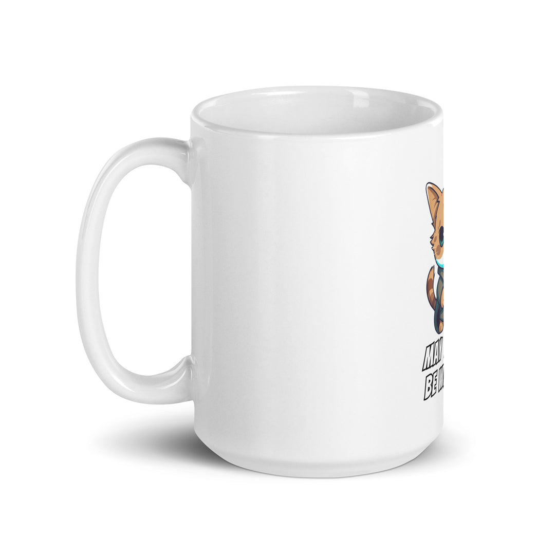 White glossy mug