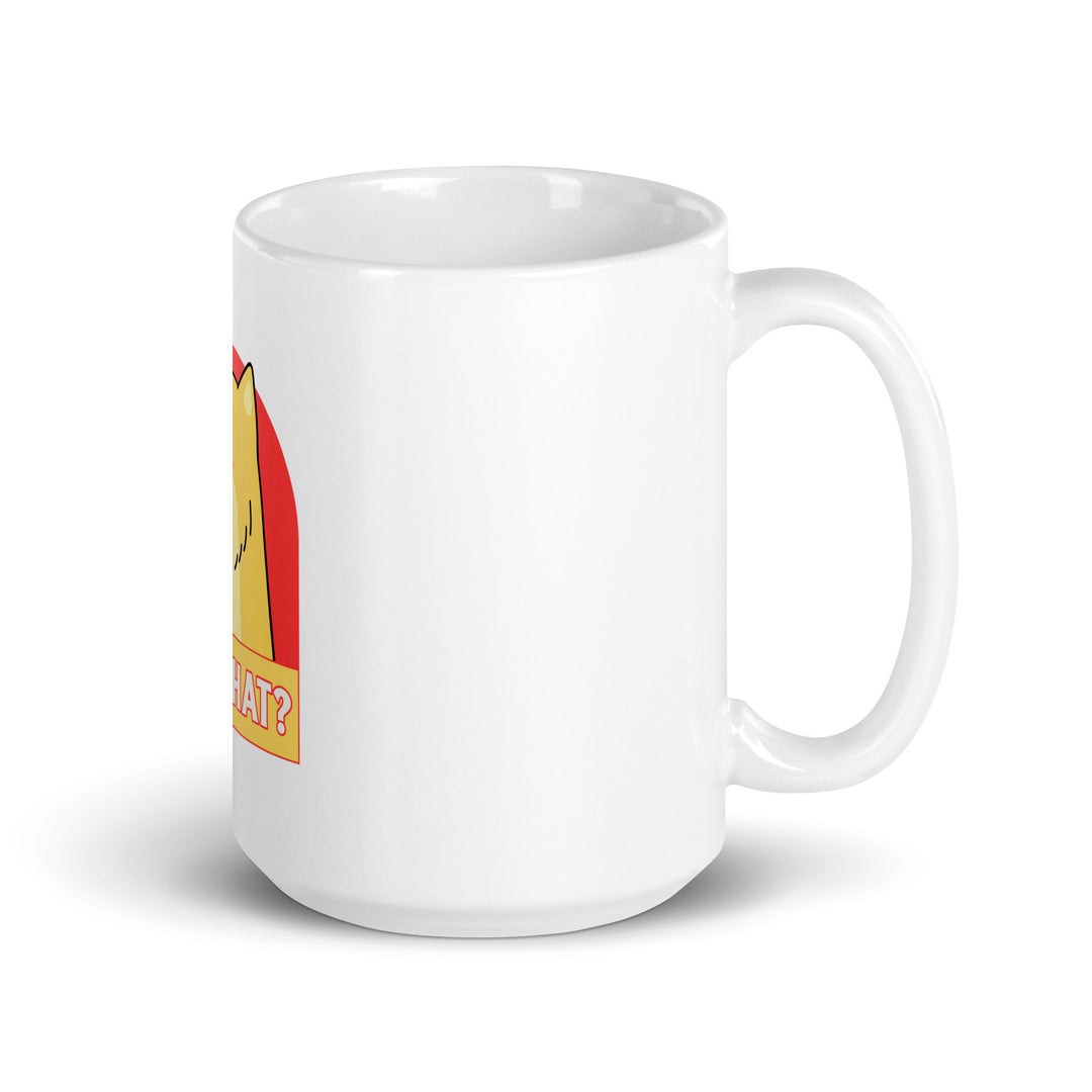 White glossy mug