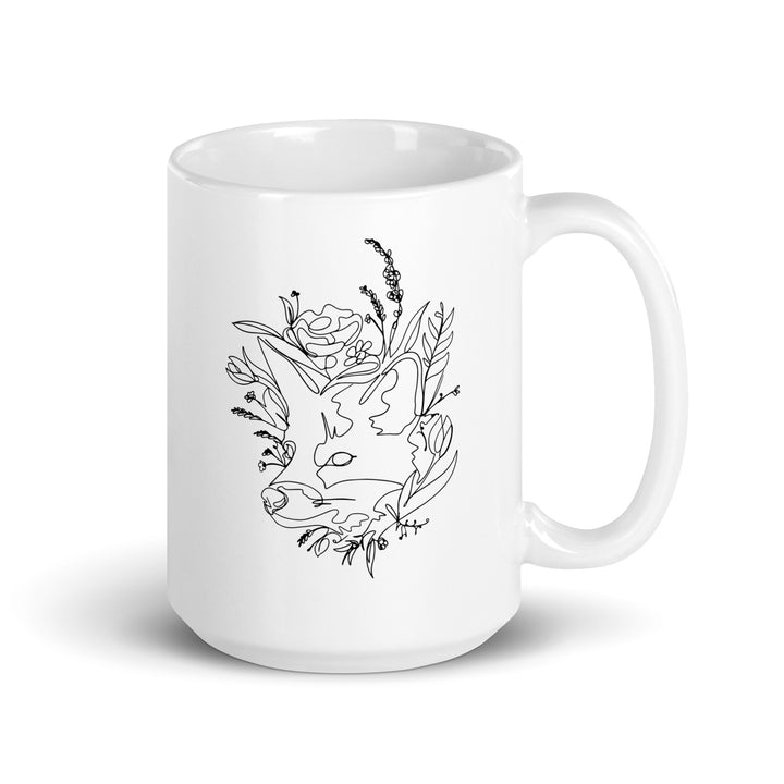 White glossy mug