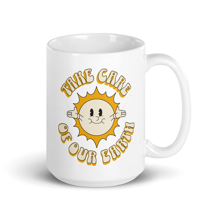 White glossy mug